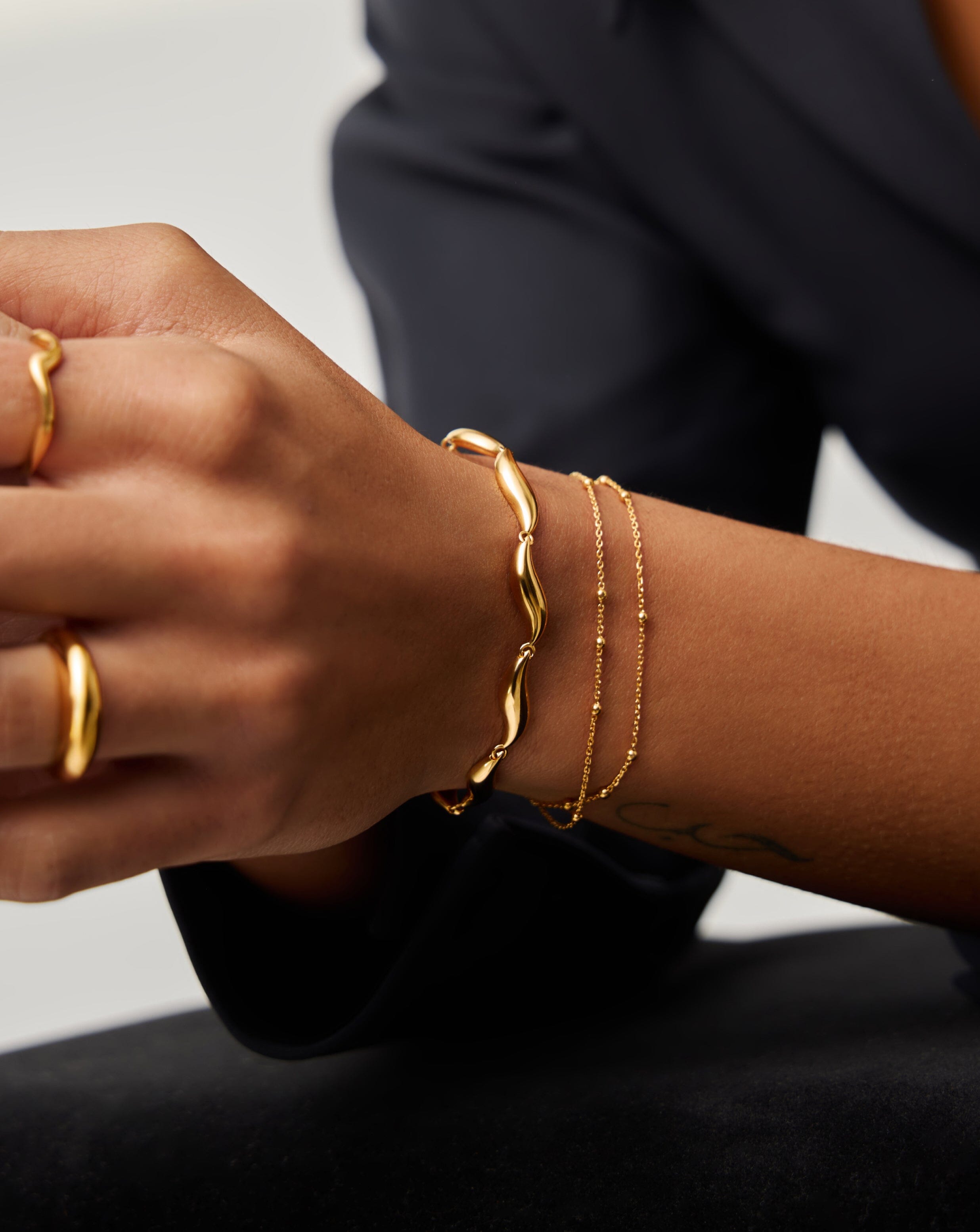 Savi Signature Link Chain Bracelet | 18k Gold Plated