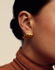 Savi Signature Oversized Stud Earrings | 18k Gold Plated