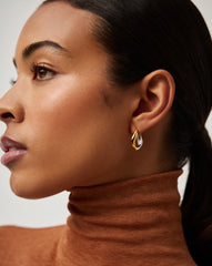 Savi Signature Small Hoop Earrings | Mix Metal