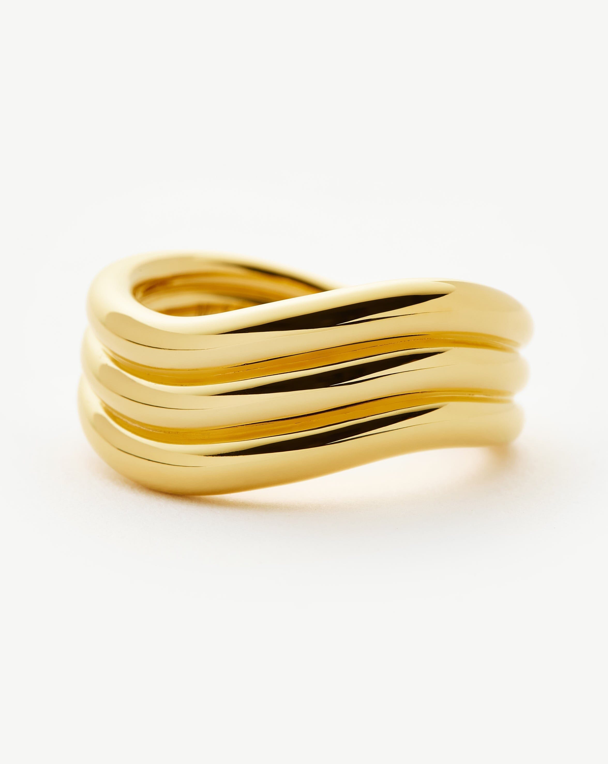 Savi Signature Triple Ring | 18k Gold Plated