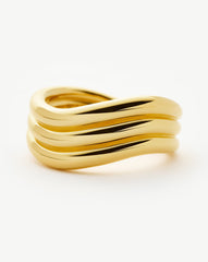 Savi Signature Triple Ring | 18k Gold Plated