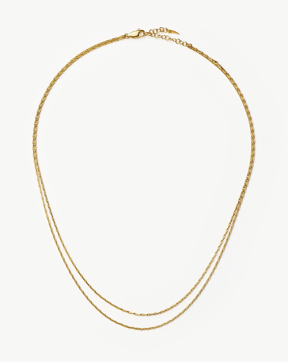 Savi Twisted Double Chain Necklace | 18k Gold Plated