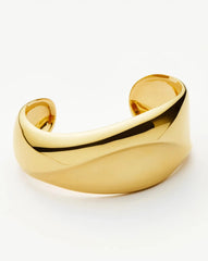 Sculptural Molten Cuff Bracelet | 18k Gold Plated