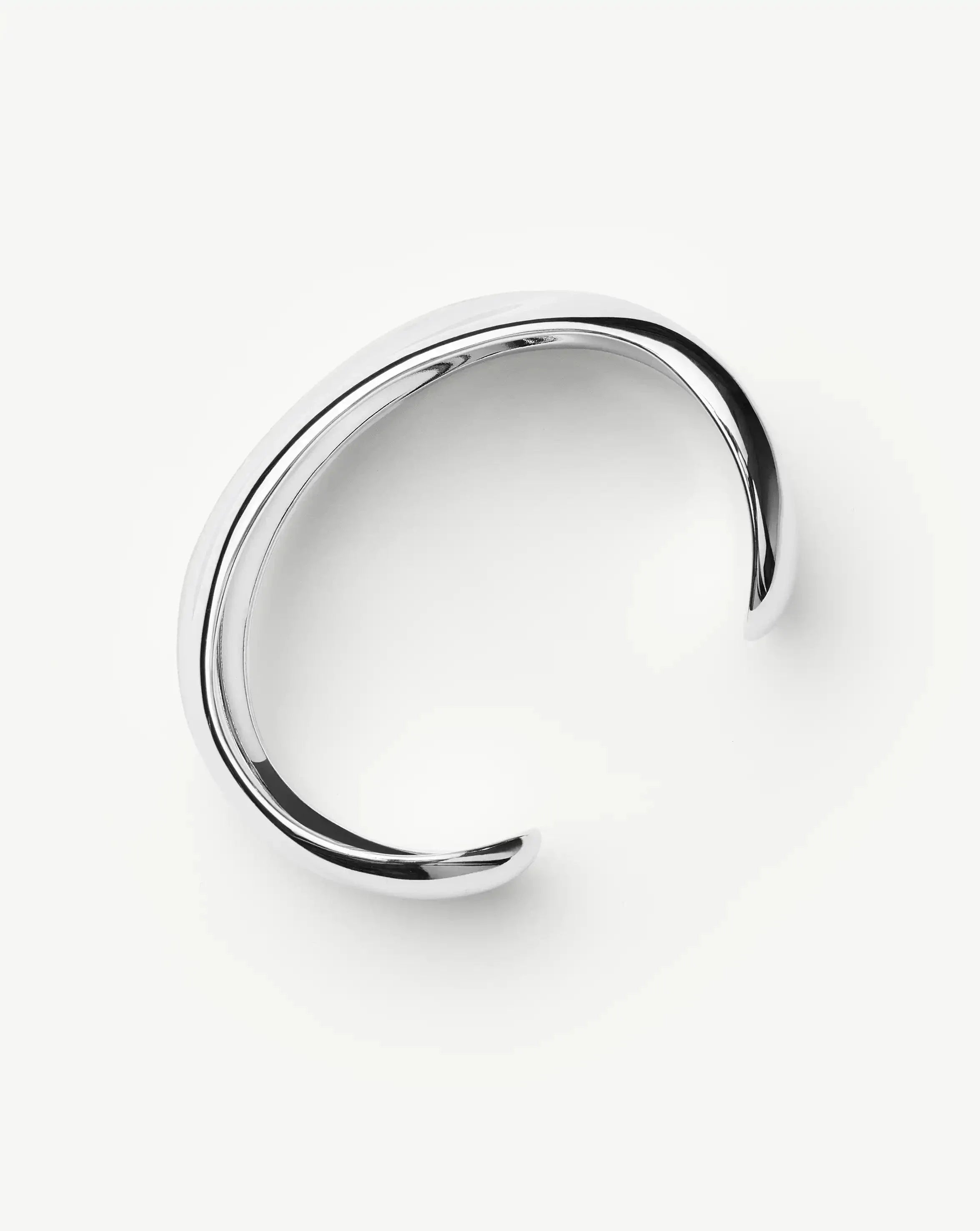 Sculptural Molten Cuff Bracelet | Silver Plated