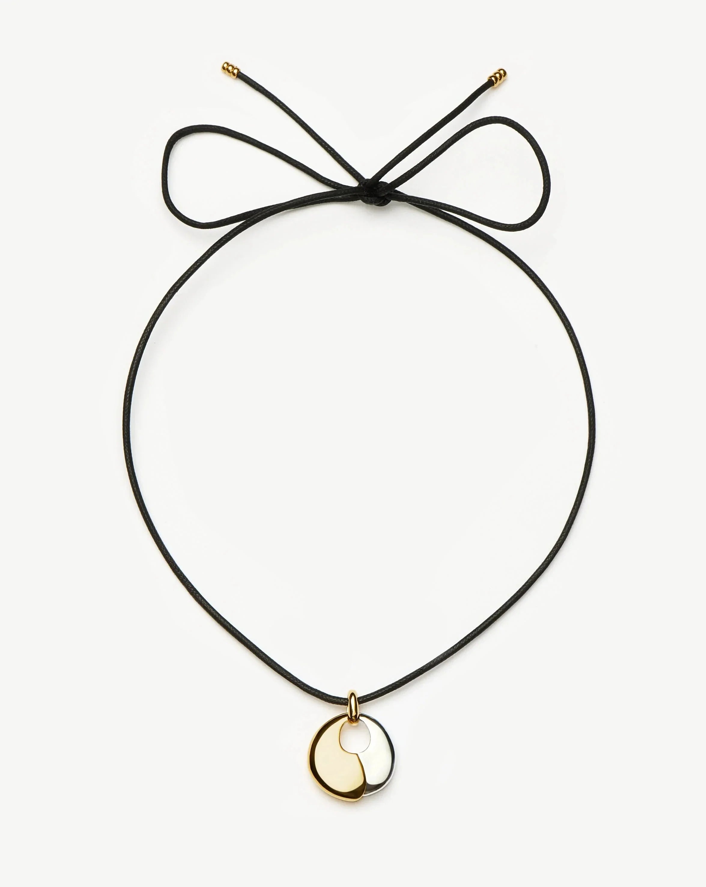 Sculptural Pebble Pendant Necklace Set | Mixed Metal