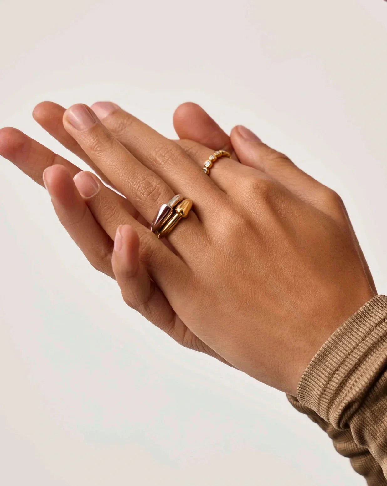 Sculptural Ridge Stacking Ring | Sterling Silver