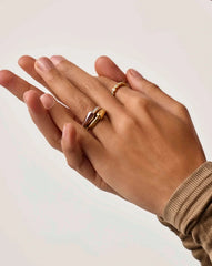 Sculptural Ridge Stacking Ring | Sterling Silver