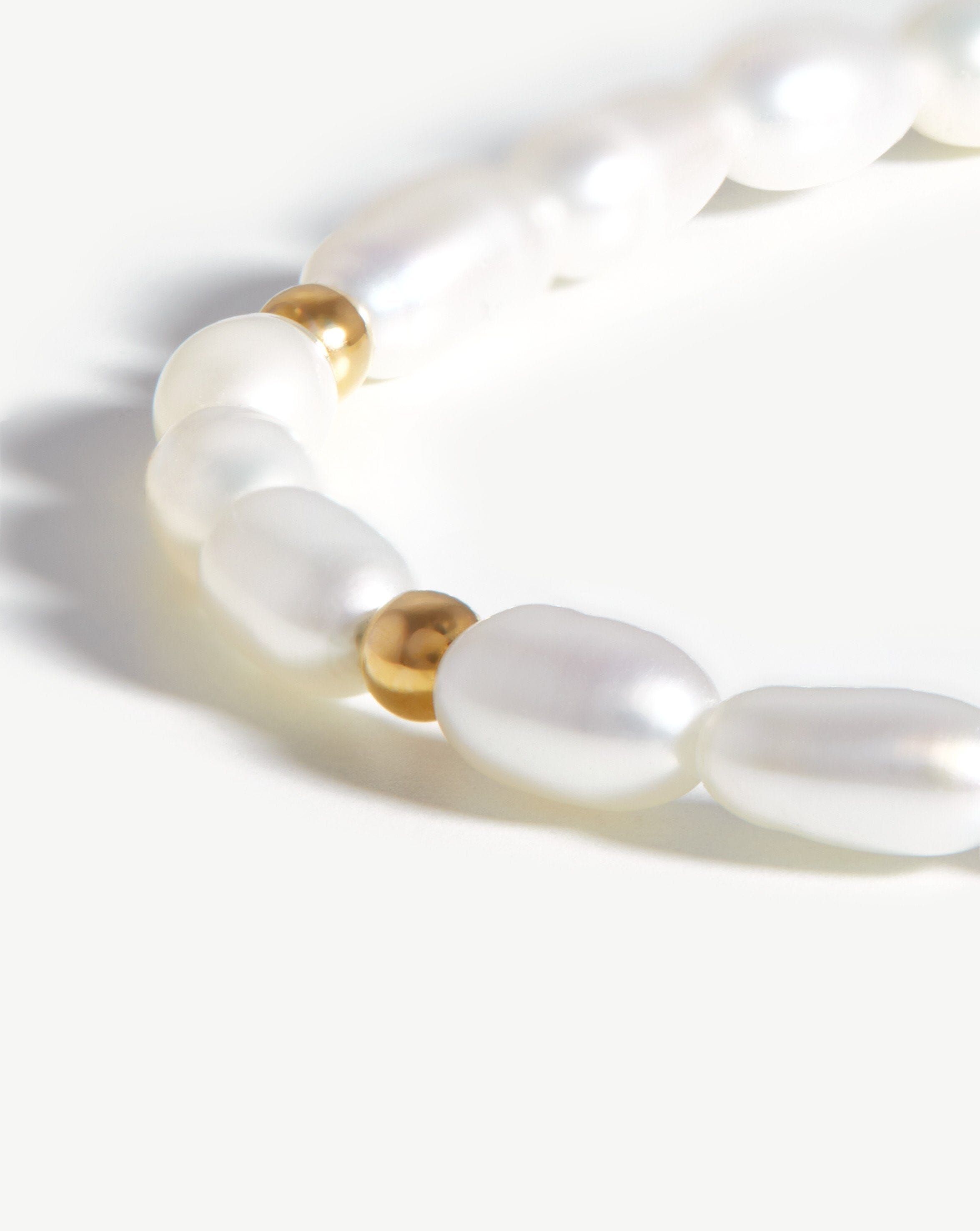 Short Seed Pearl Beaded Necklace | 18k Gold Plated/Pearl
