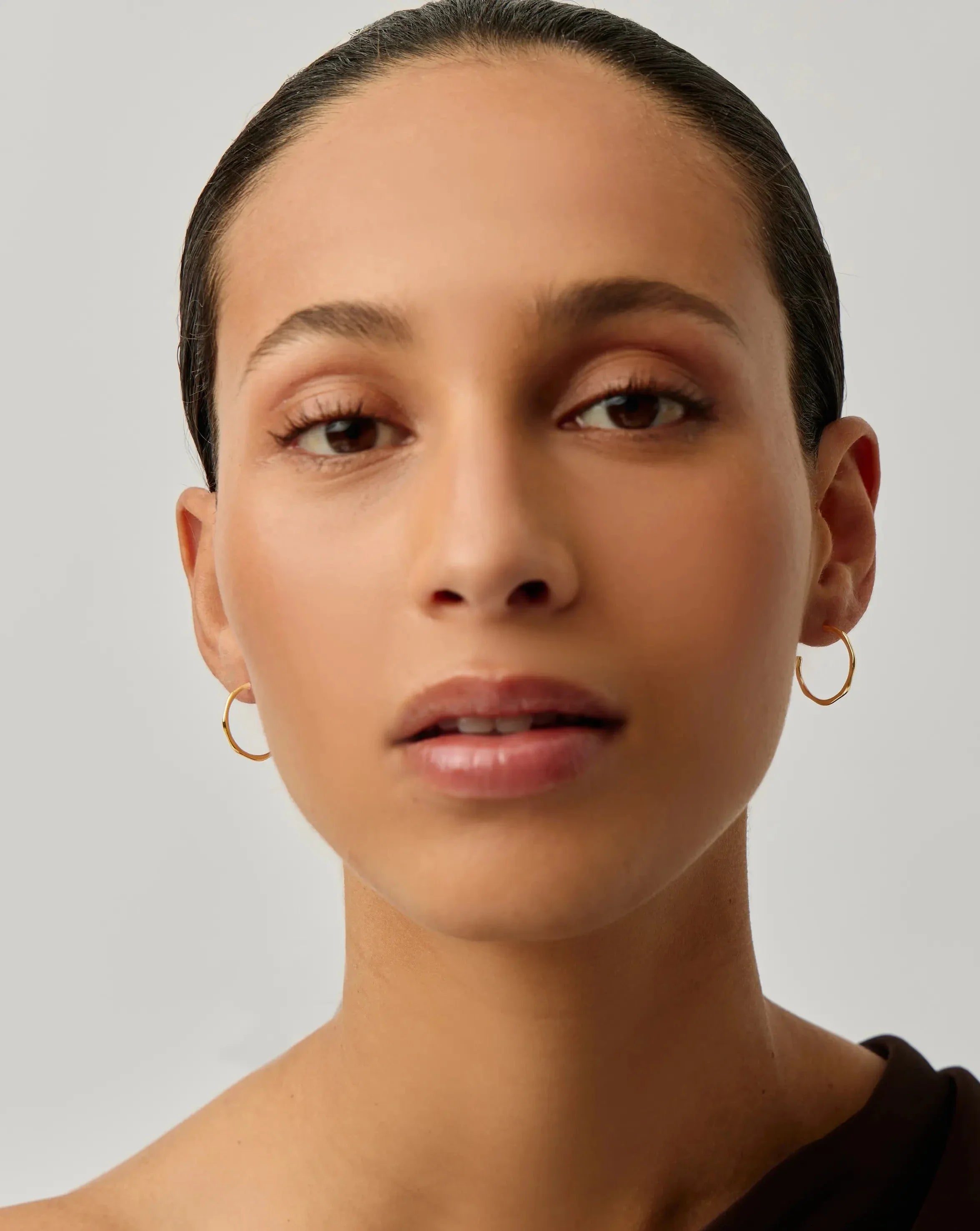 Small Molten Hoop Earrings