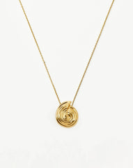 Spiral Large Pendant Necklace | 18k Gold Plated