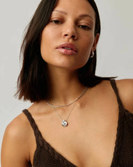 Spiral Mini Pendant Necklace | Silver Plated