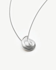 Spiral Mini Pendant Necklace | Silver Plated