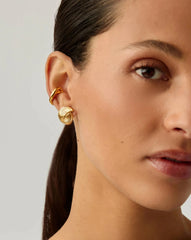 Spiral Small Stud Earrings | 18k Gold Plated