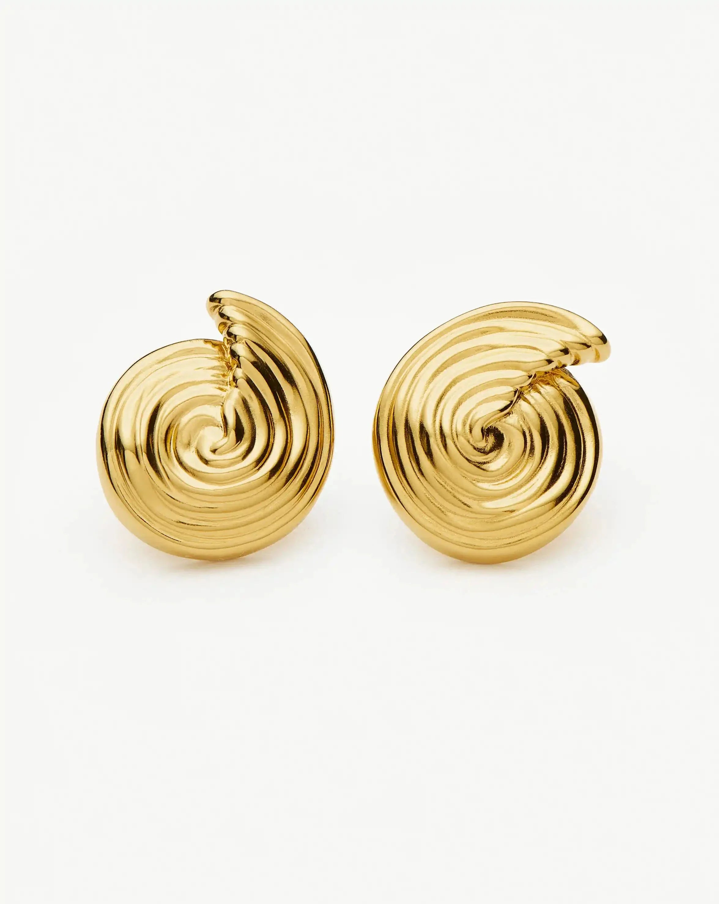 Spiral Small Stud Earrings | 18k Gold Plated