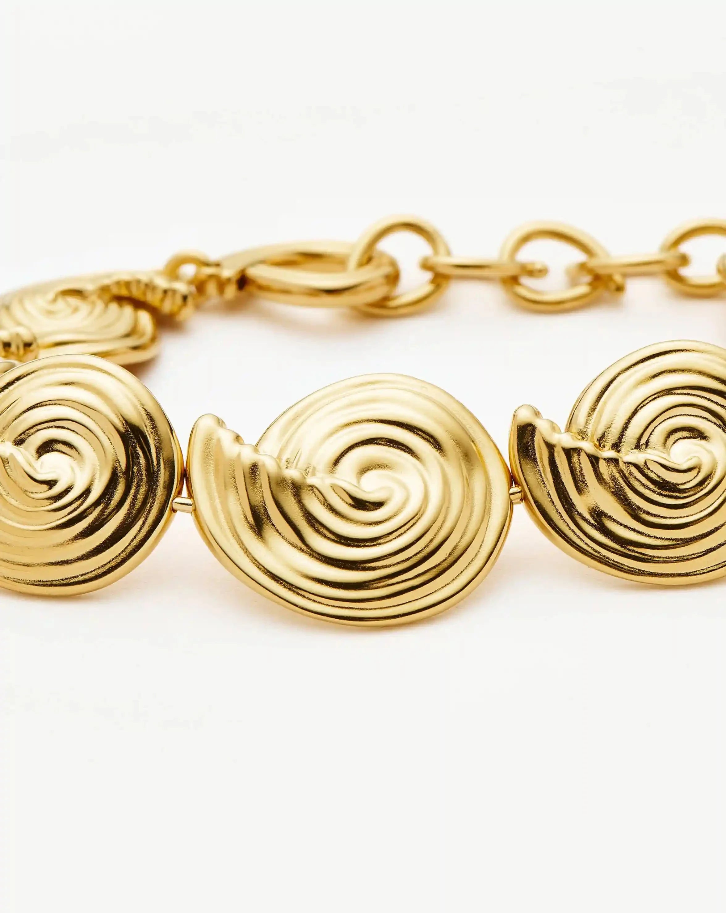 Spiral Statement Chain Bracelet | 18k Gold Plated
