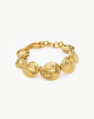 Spiral Statement Chain Bracelet | 18k Gold Plated