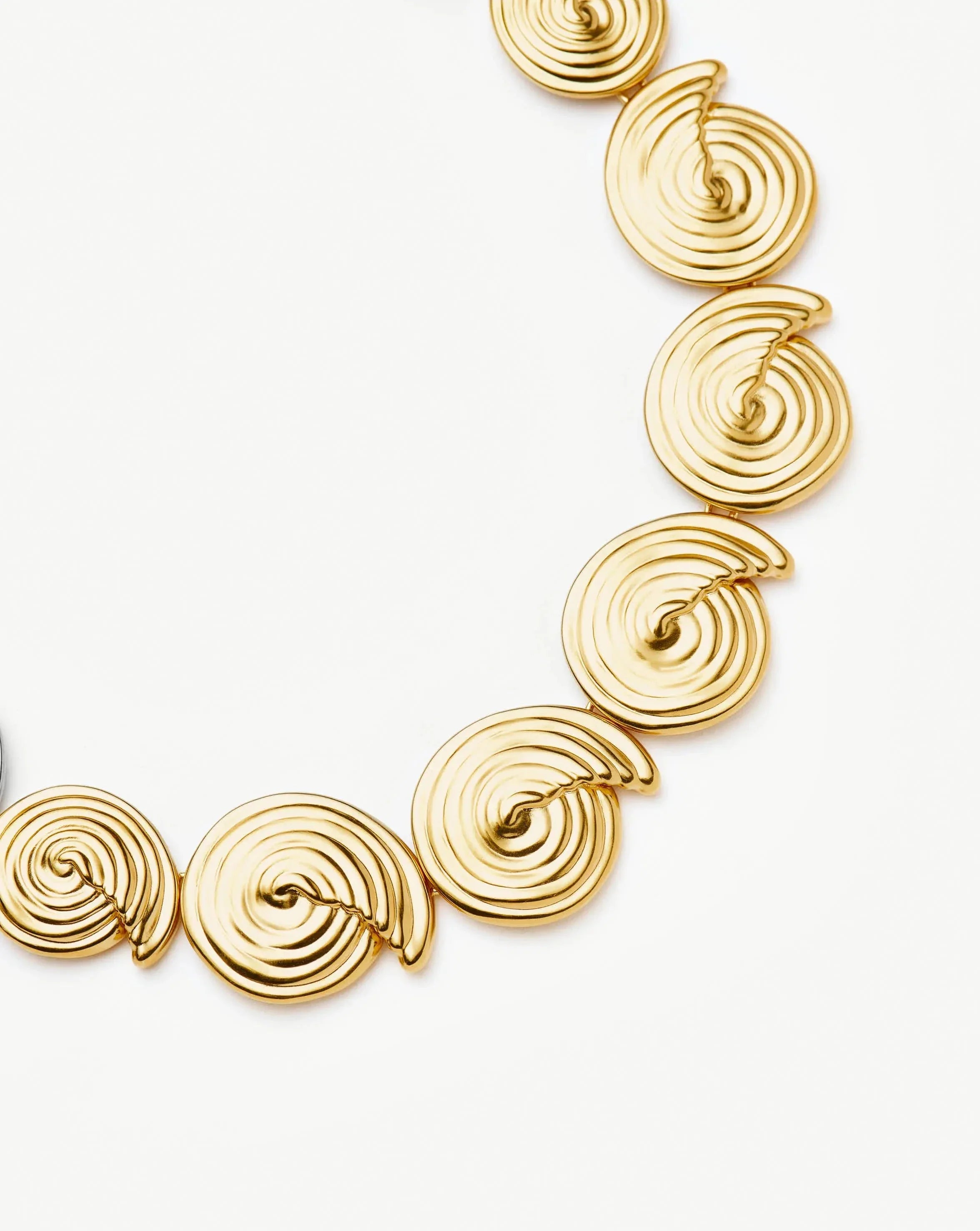 Spiral Statement Chain Necklace | 18k Gold Plated