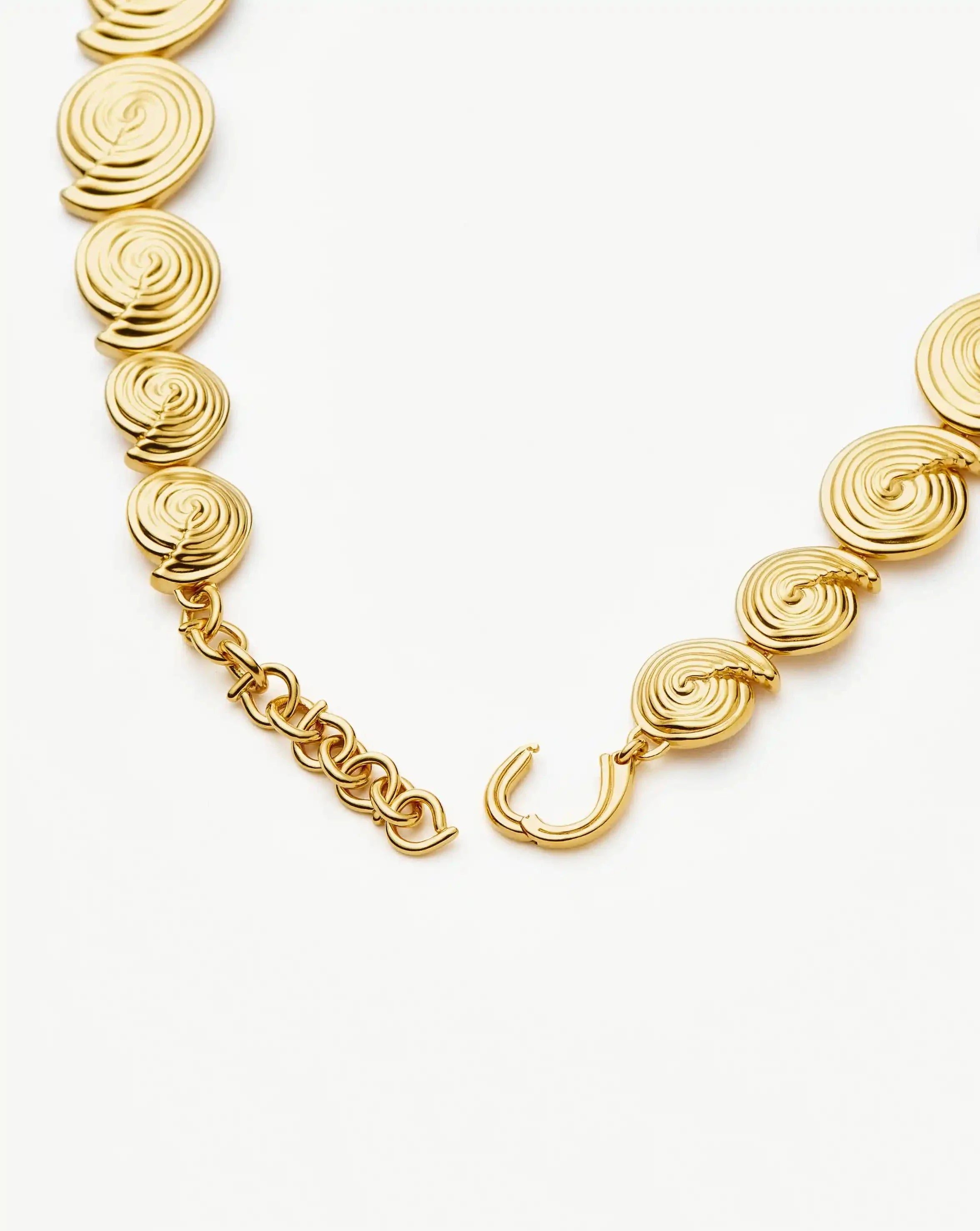 Spiral Statement Chain Necklace | 18k Gold Plated