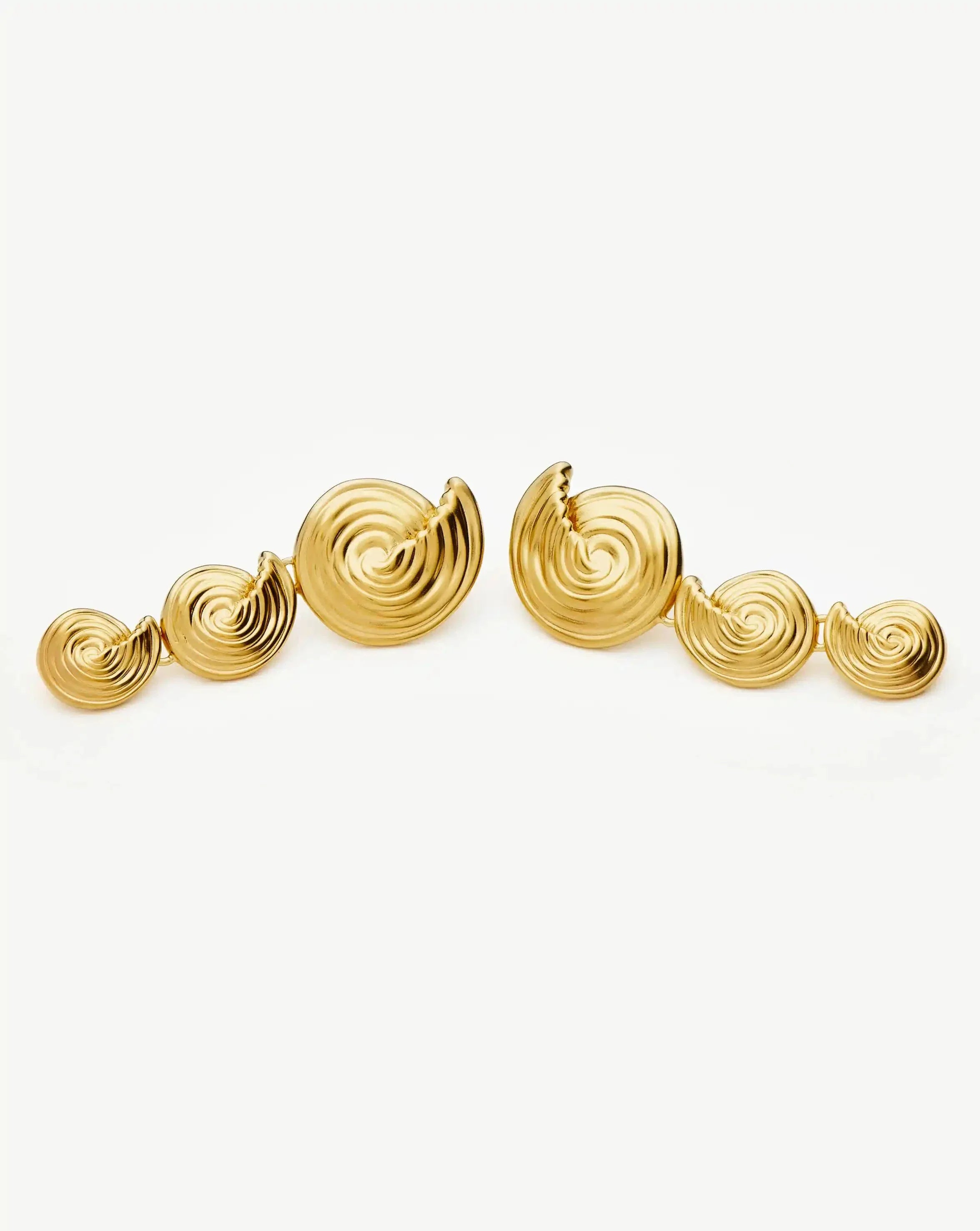 Spiral Statement Drop Earrings | 18k Gold Plated
