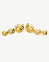 Spiral Statement Drop Earrings | 18k Gold Plated