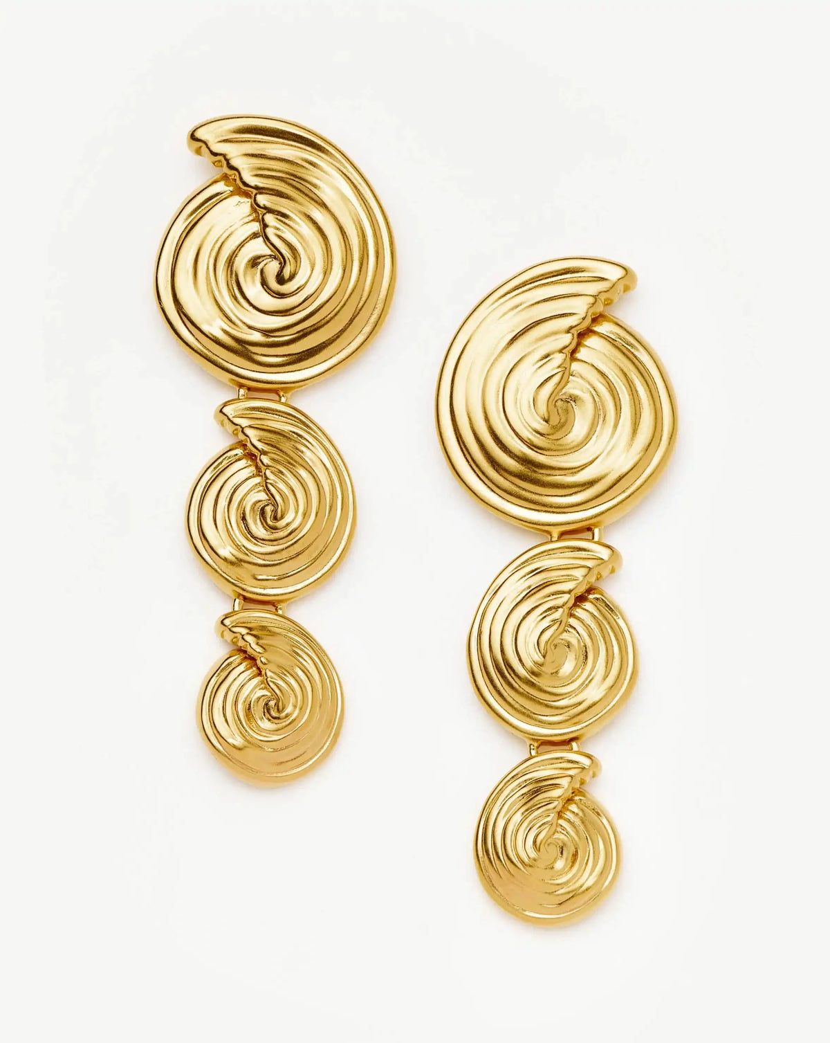 Spiral Statement Drop Earrings | 18k Gold Plated