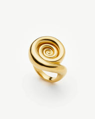 Spiral Statement Ring | 18k Gold Plated