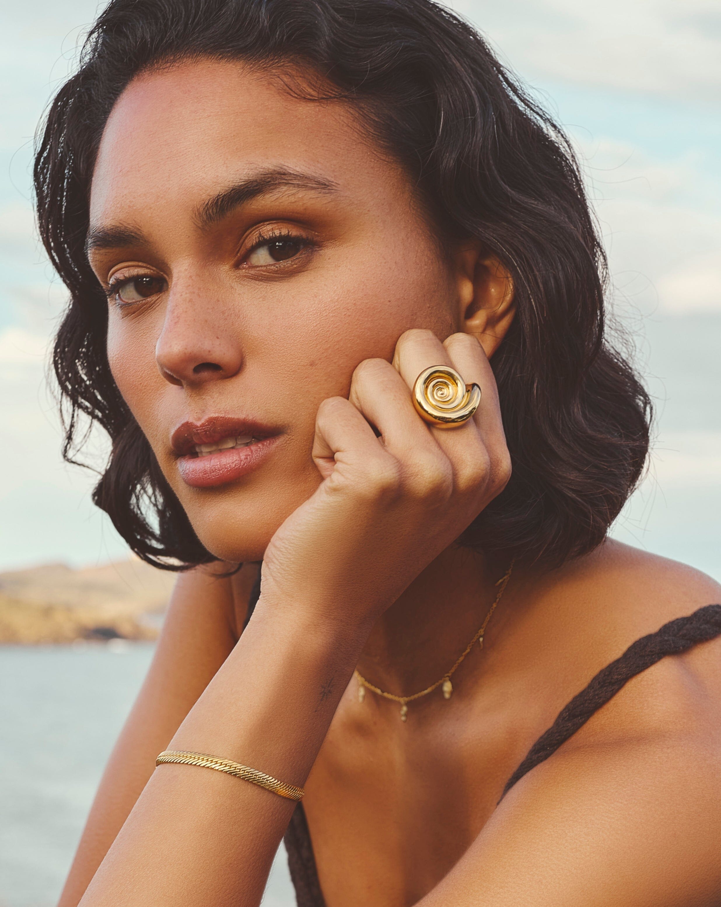 Spiral Statement Ring | 18k Gold Plated