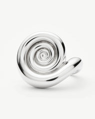 Spiral Statement Ring | Silver Plated