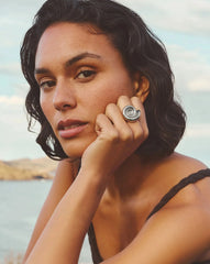 Spiral Statement Ring | Silver Plated