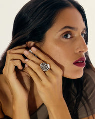 Spiral Statement Ring | Silver Plated