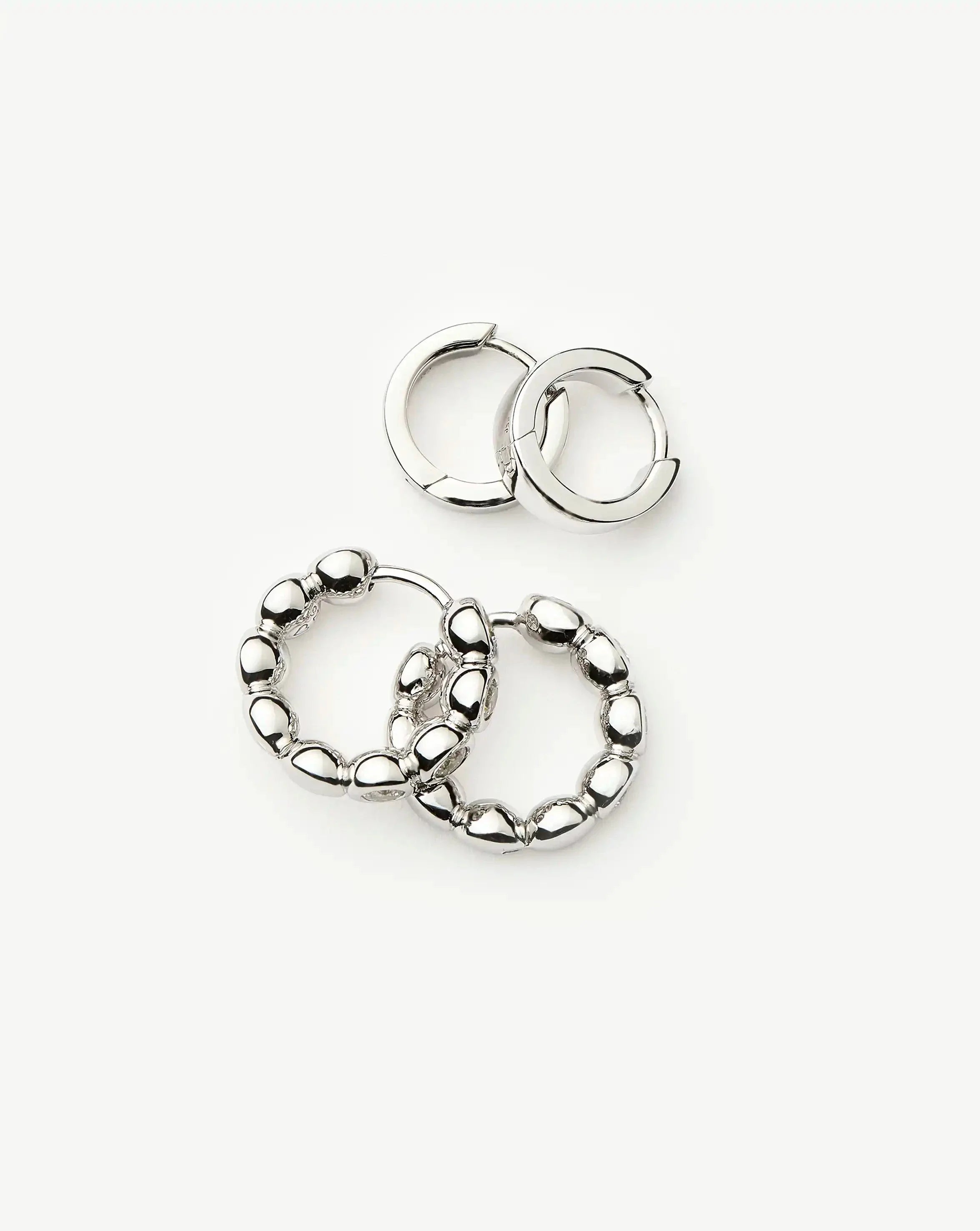 Tennis & Chubby Hoop Earring Set | Sterling Silver