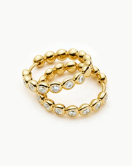 Tennis Classic Hoop Earrings | 18k Gold Plated/Cubic Zirconia