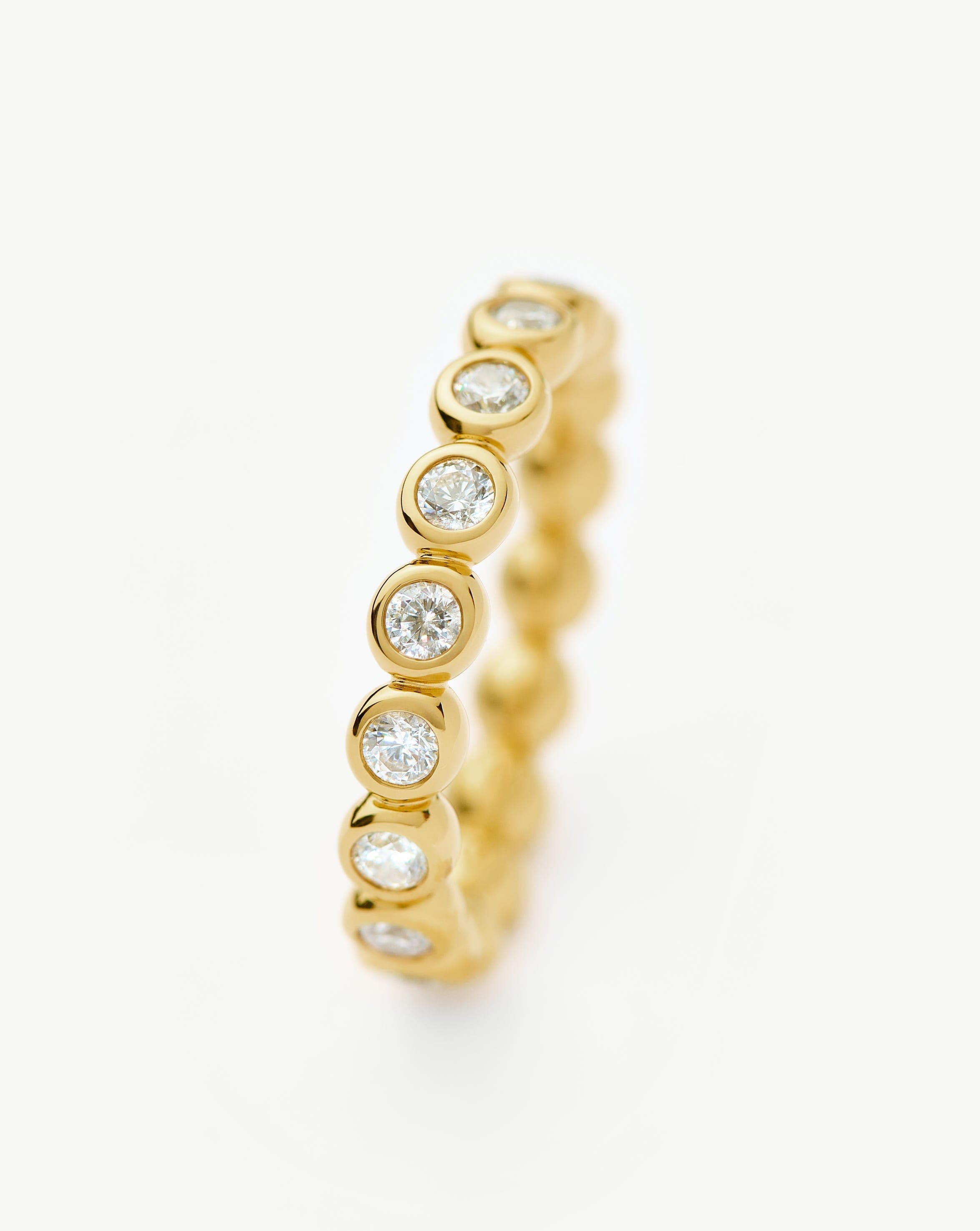 Tennis Eternity Stacking Ring | 18k Gold Vermeil/Cubic Zirconia