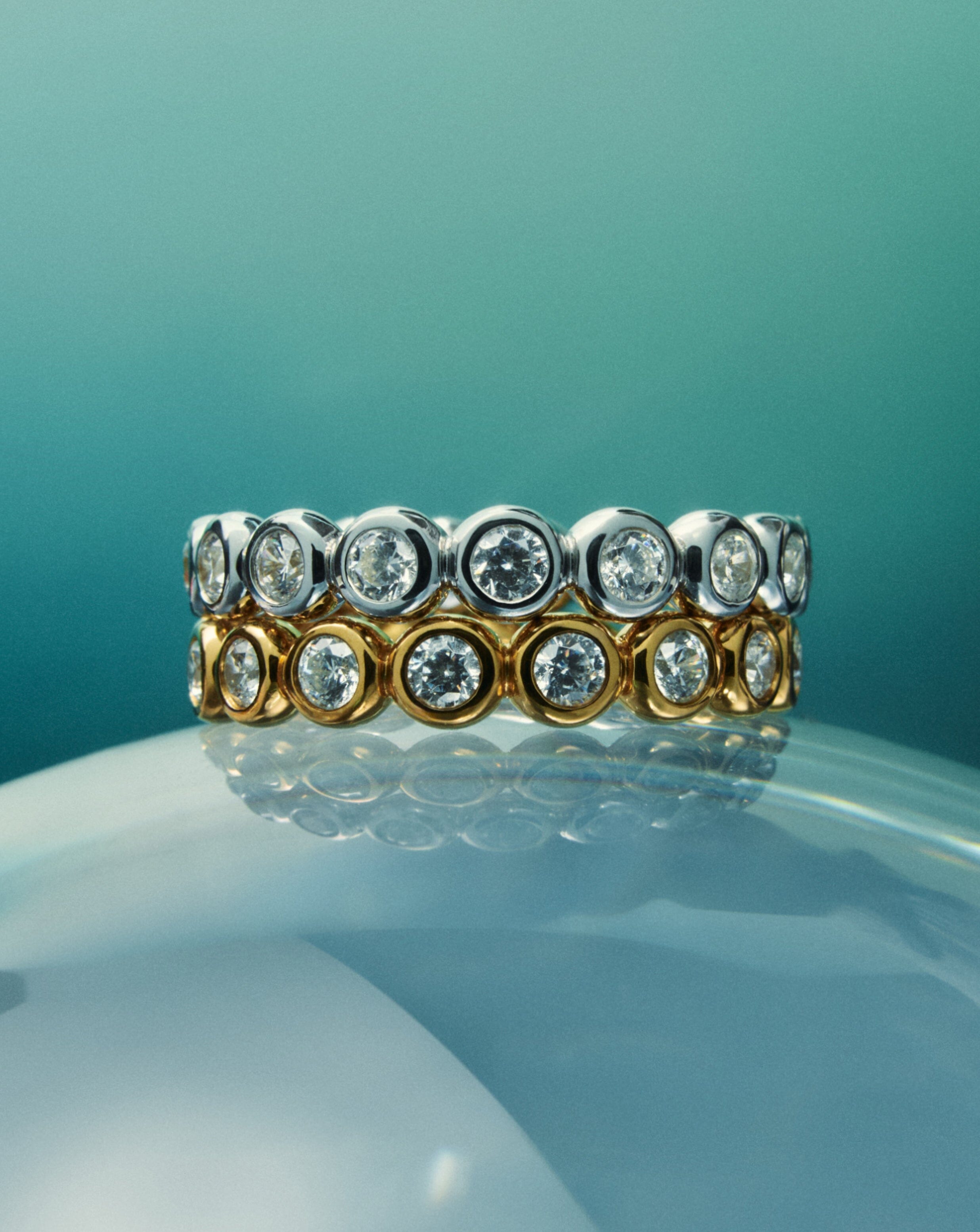 Tennis Eternity Stacking Ring | 18k Gold Vermeil/Cubic Zirconia