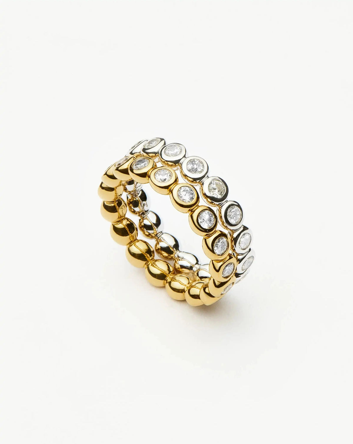 Tennis Eternity Stacking Ring Set | 18k Gold Vermeil/Sterling Silver/Cubic Zirconia