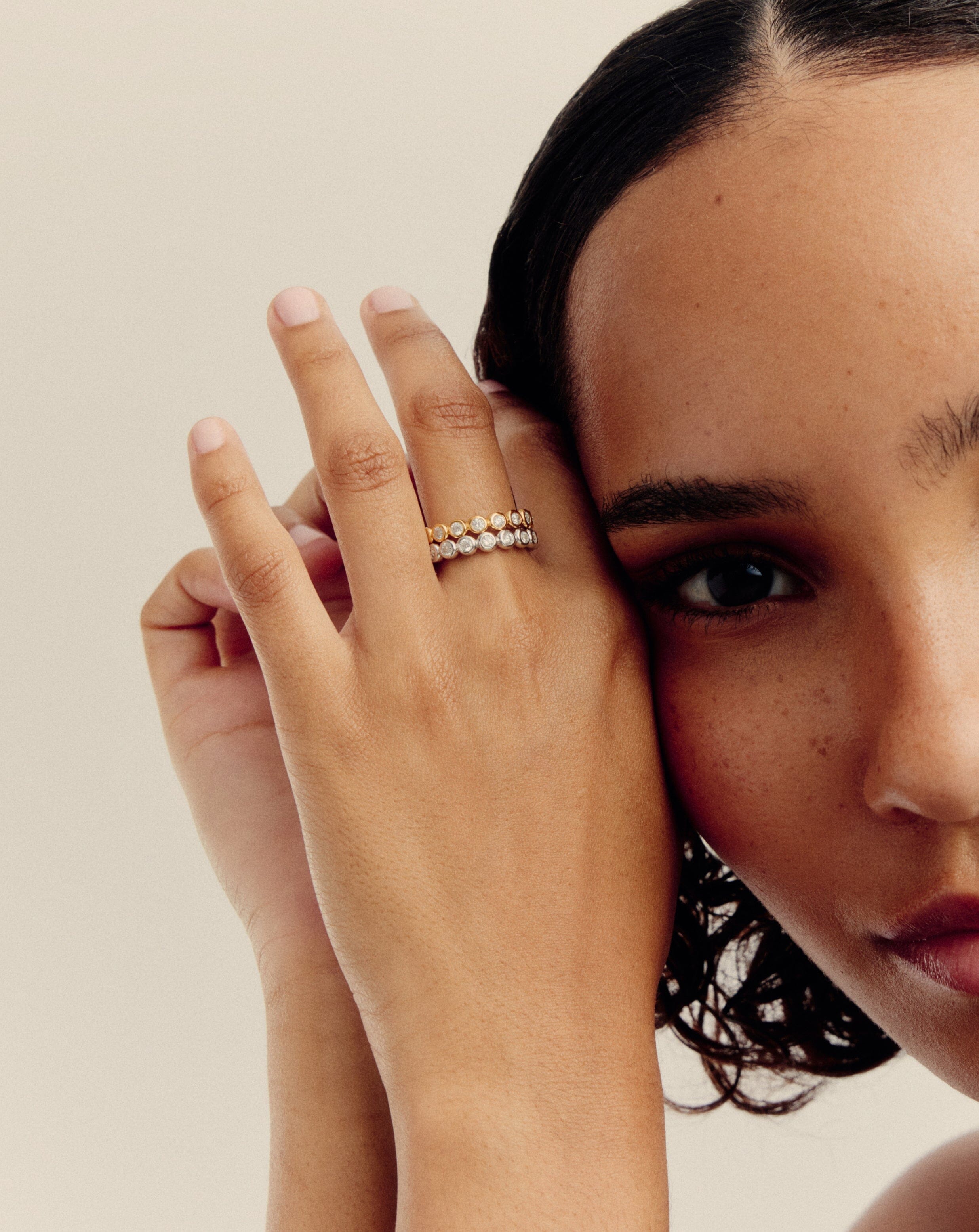 Tennis Eternity Stacking Ring | Sterling Silver/Cubic Zirconia