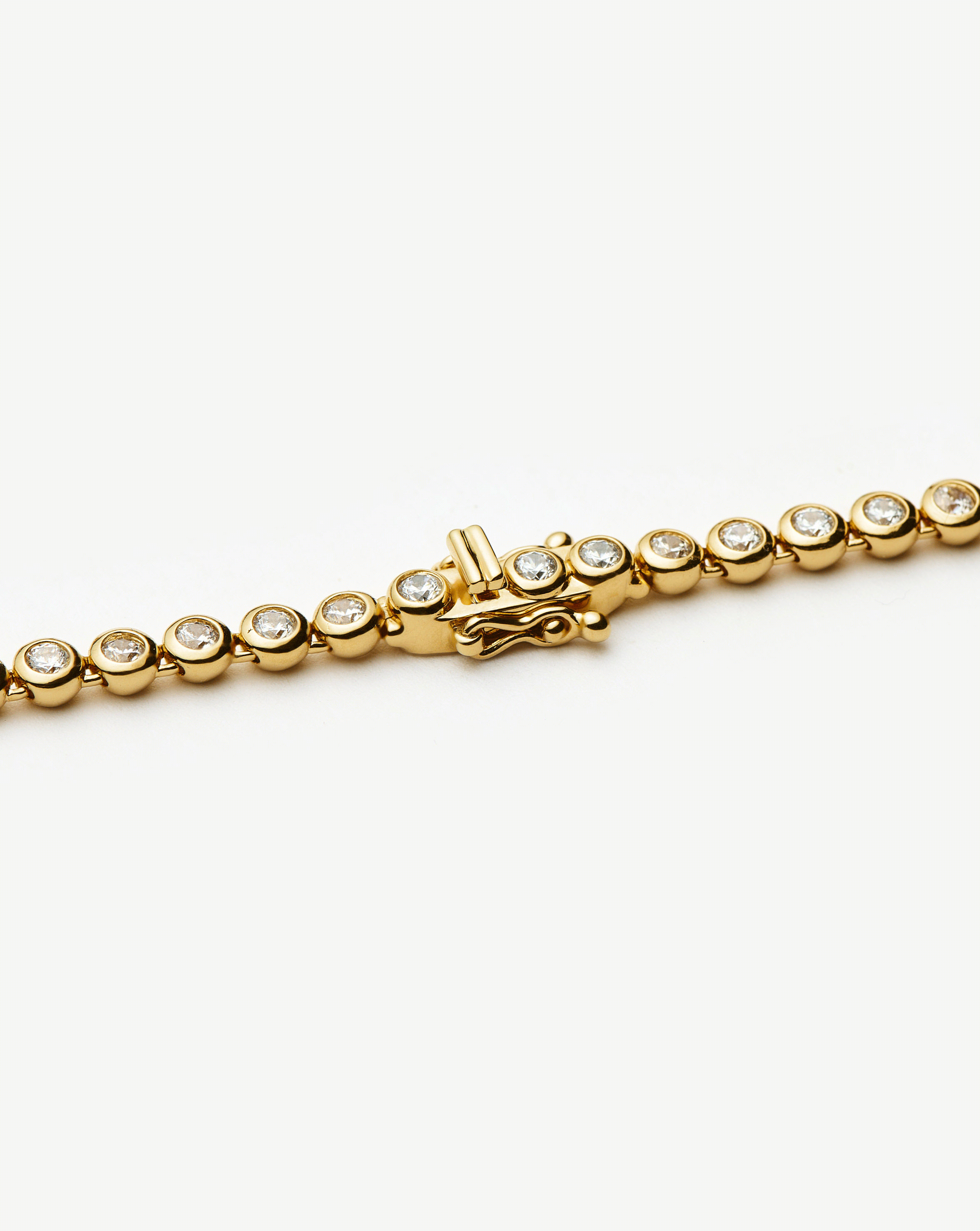 Tennis Round Bracelet | 18k Gold Vermeil/Emerald Green Nano-crystal