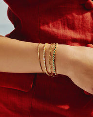 Tennis Round Bracelet | 18k Gold Vermeil/Emerald Green Nano-crystal