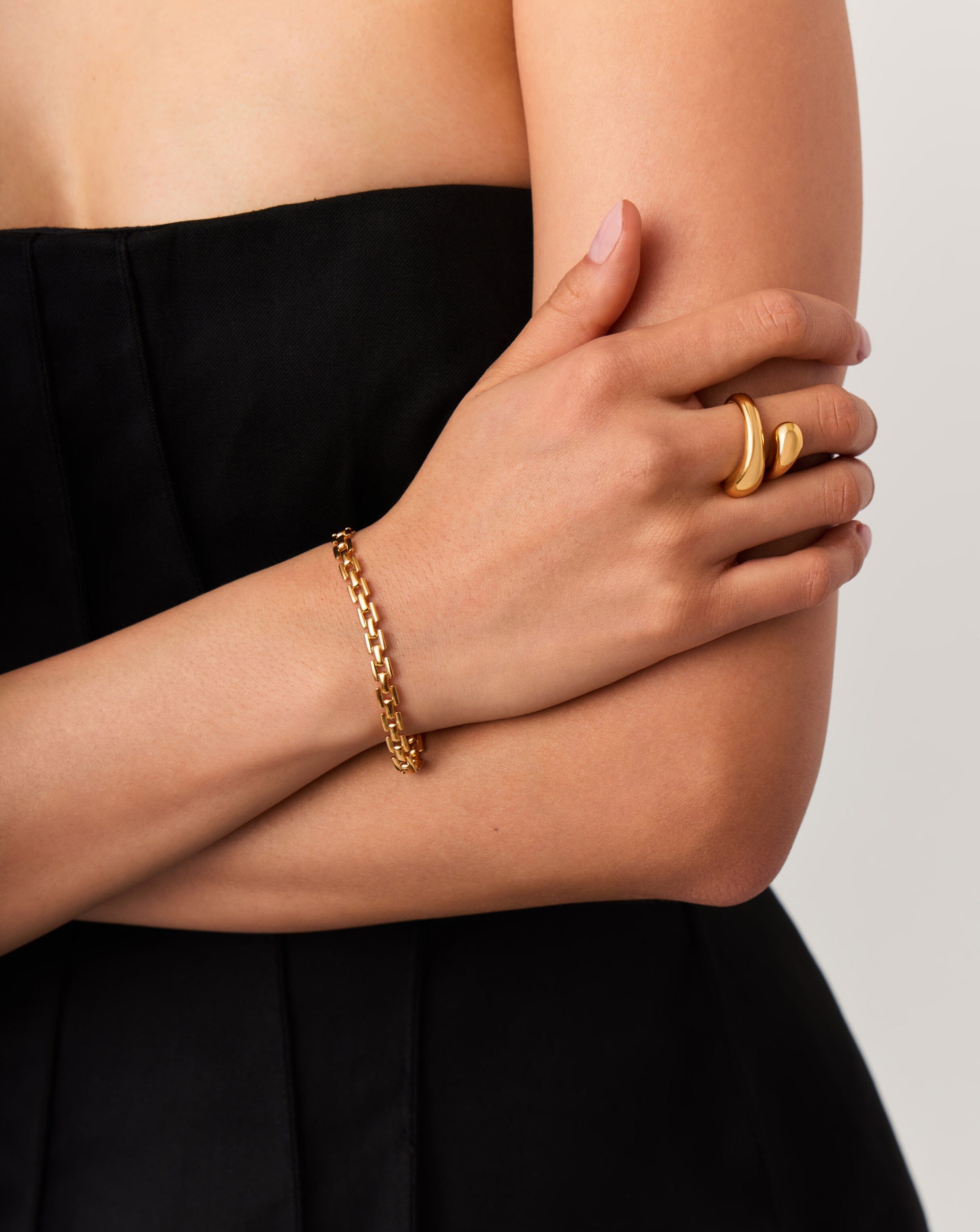 Timepiece Link Chain Bracelet | 18k Gold Plated