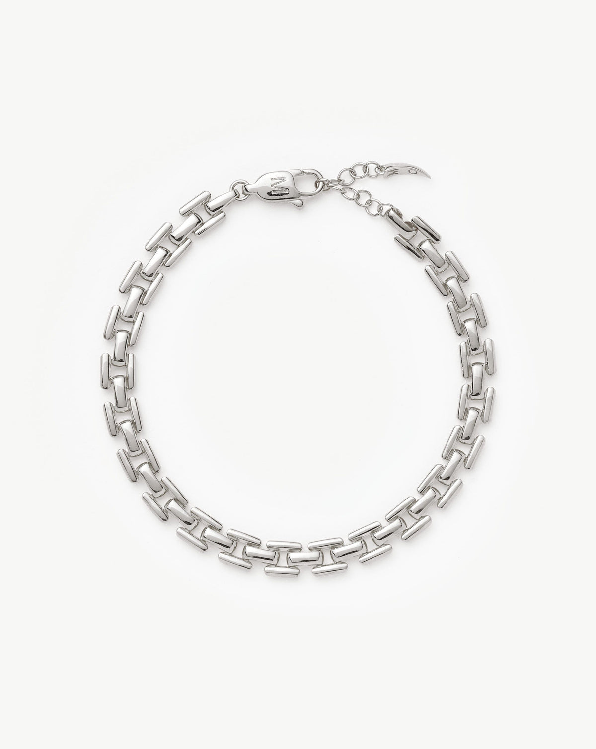 Timepiece Link Chain Bracelet | Silver Plated