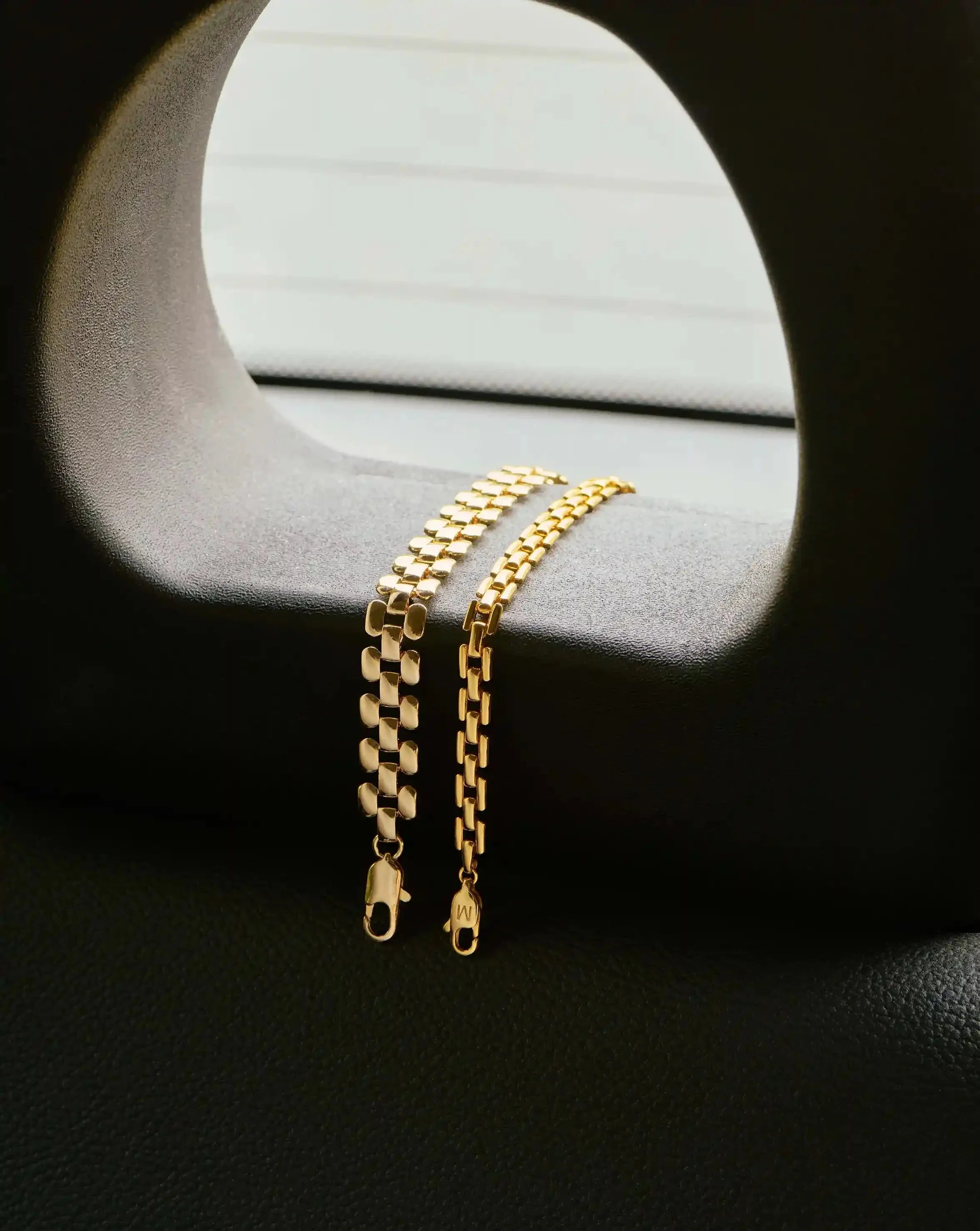 Timepiece Wide Chain Bracelet | 18k Gold Plated