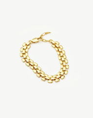Timepiece Wide Chain Bracelet | 18k Gold Plated