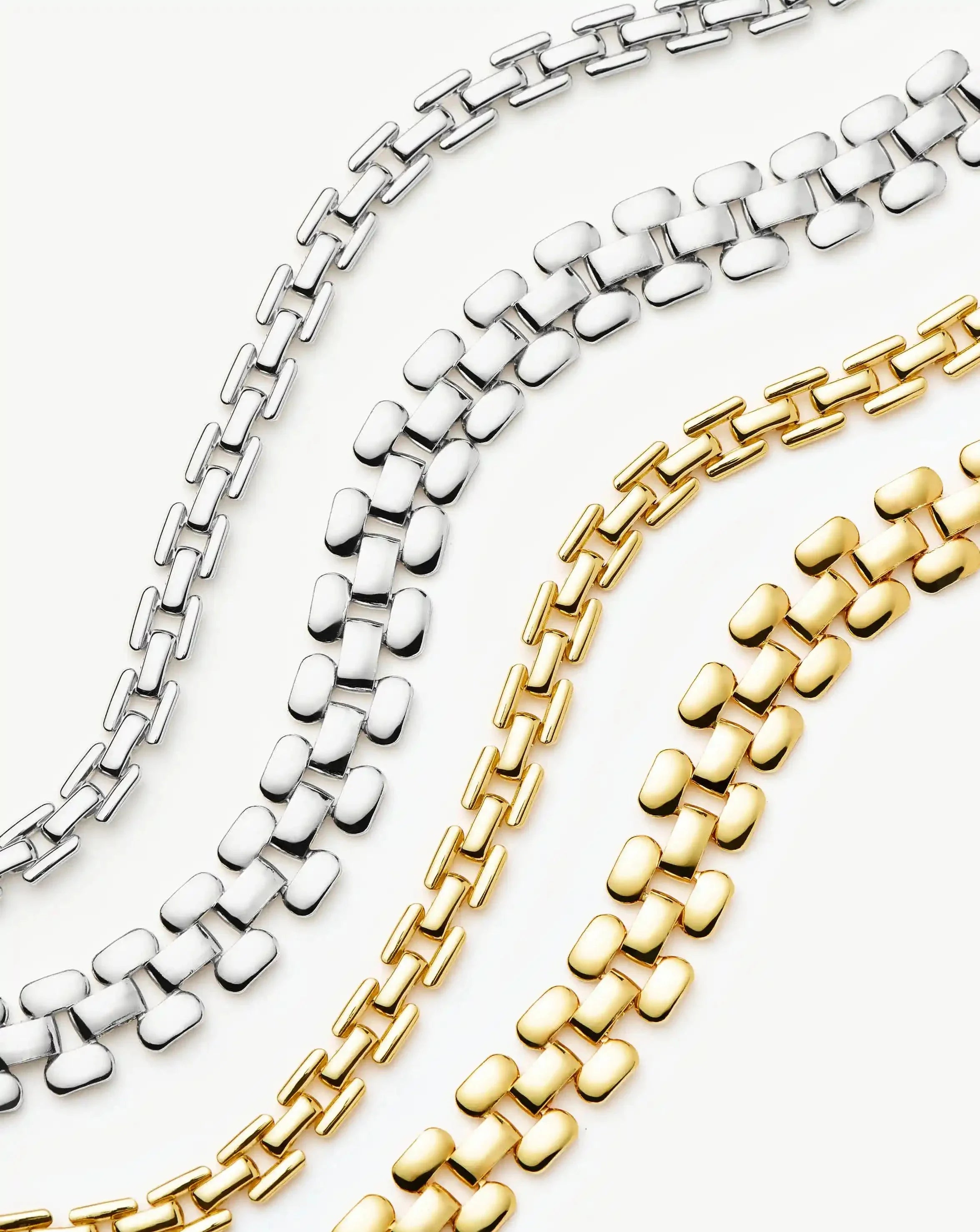 Timepiece Wide Chain Bracelet | 18k Gold Plated