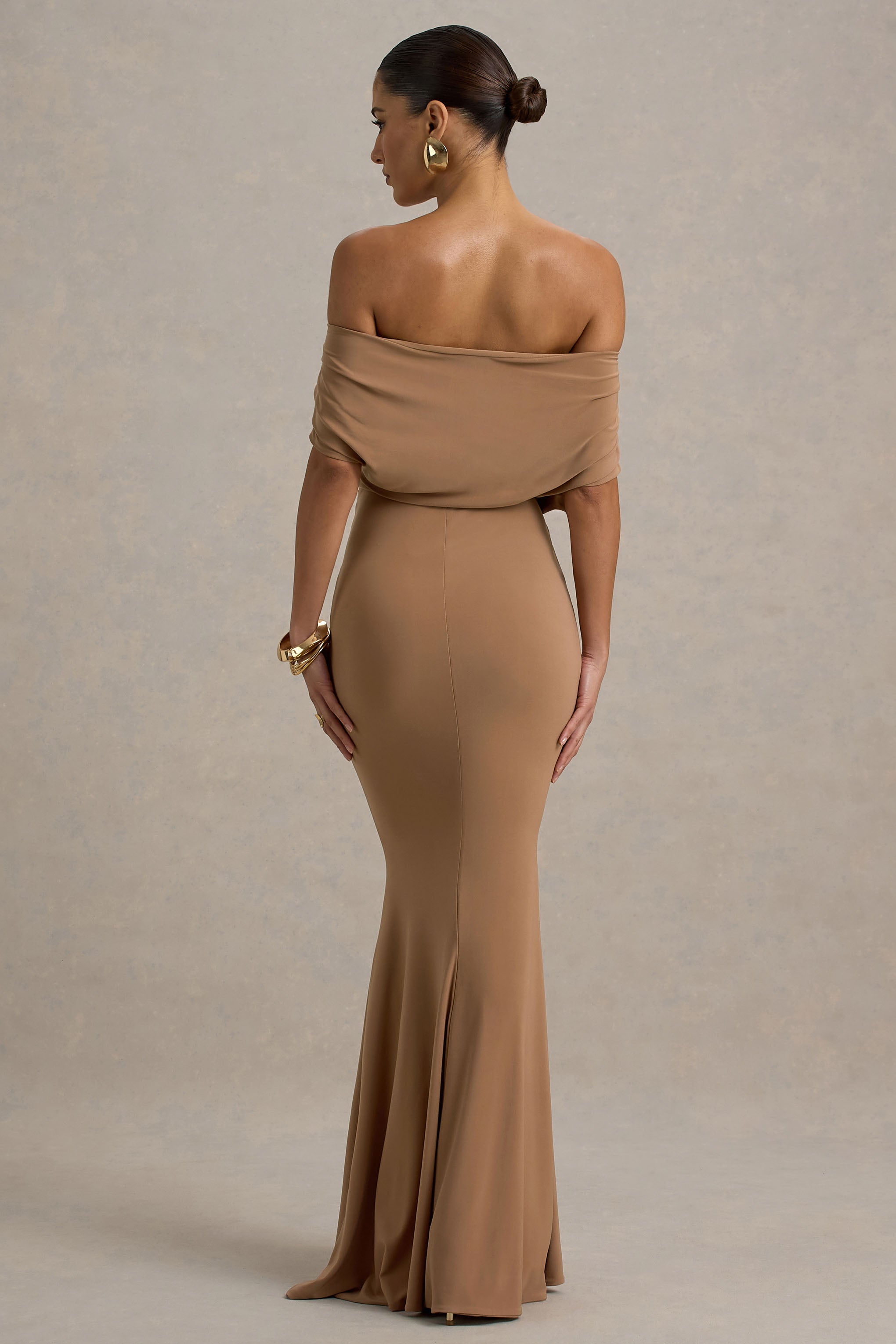 Bowden | Mocha Bardot Maxi Dress