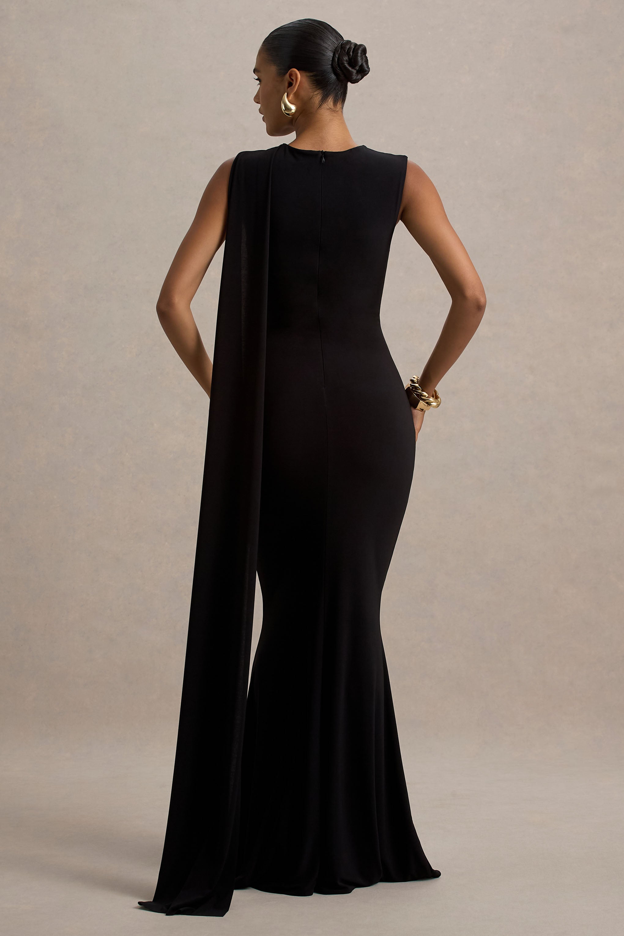 Mia | Black Maxi Dress With Sash