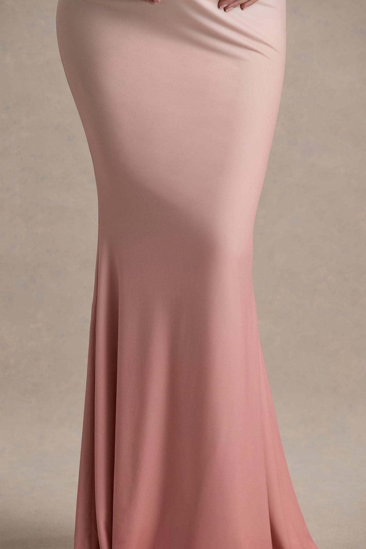 Sharnie | Pink Ombre Strapless Maternity Maxi Dress