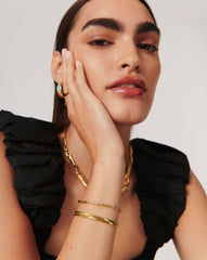 Wavy Ridge Chain Bracelet