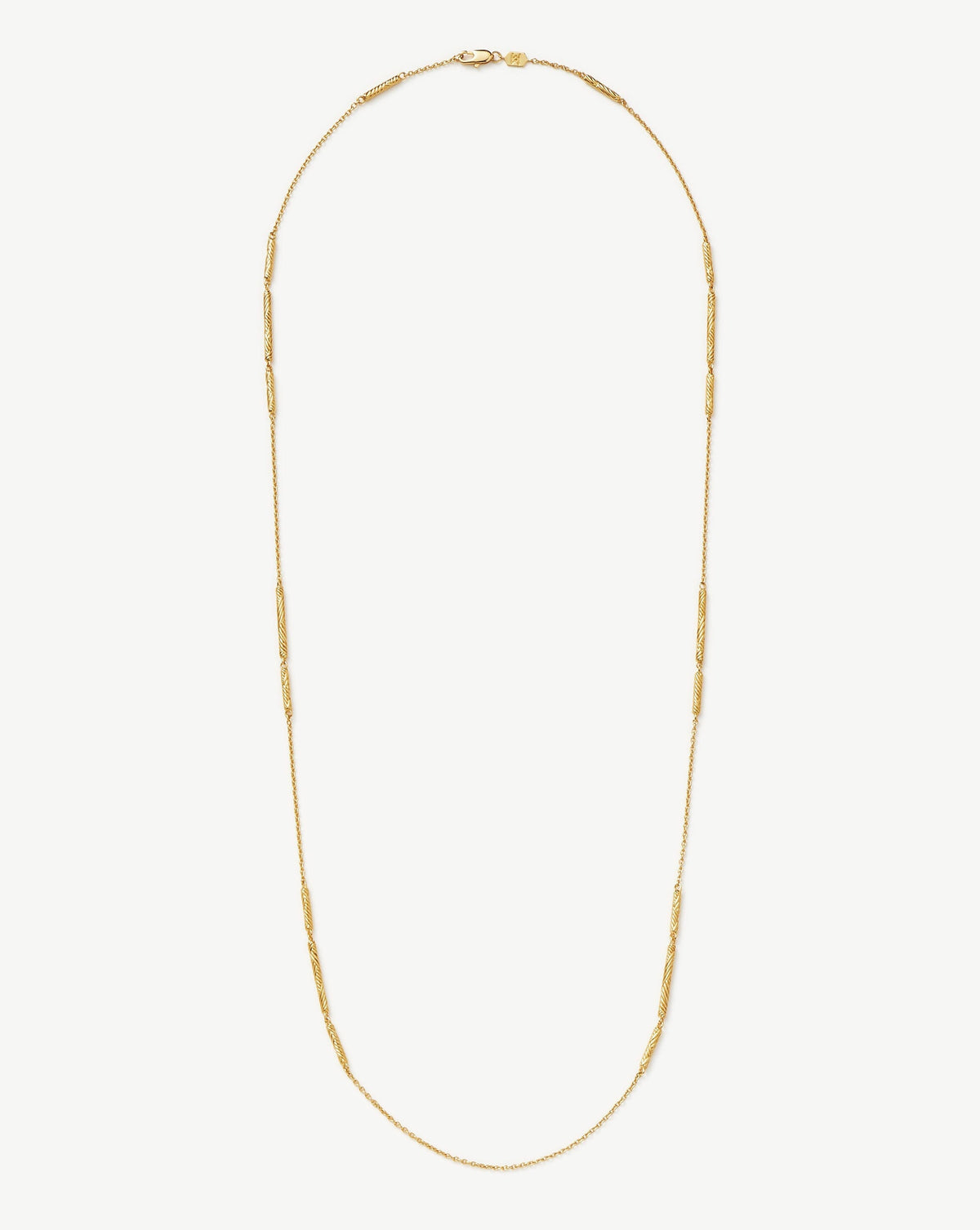 Wavy Ridge Extra Long Chain Necklace