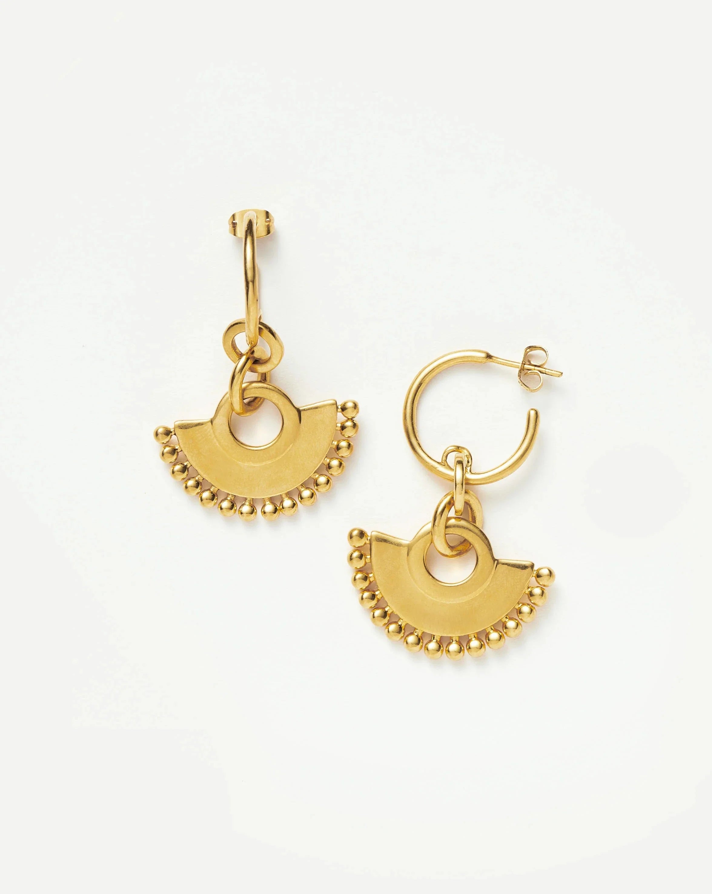 Zenyu Fan Chandelier Hoop Earrings